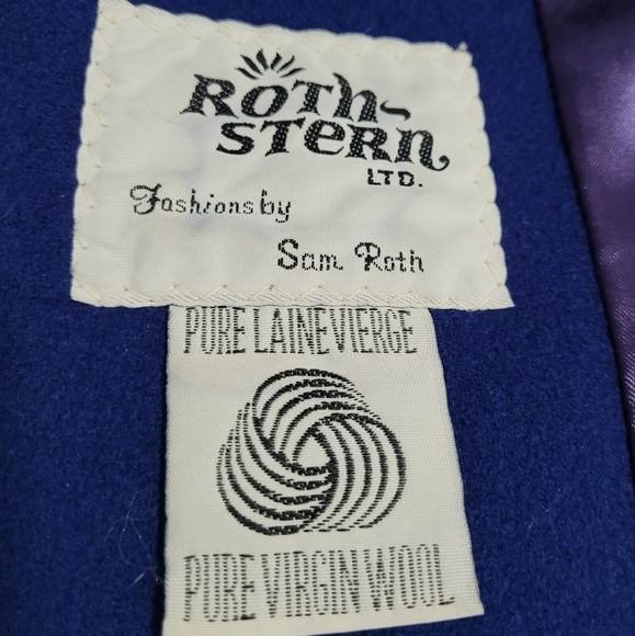 Royal Blue Long Winter Wool Coat - Picture 11 of 11